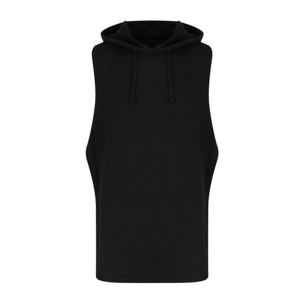 AWDis Adults Unisex Cool Urban Sleeveless Muscle Hoodie / Jet Black